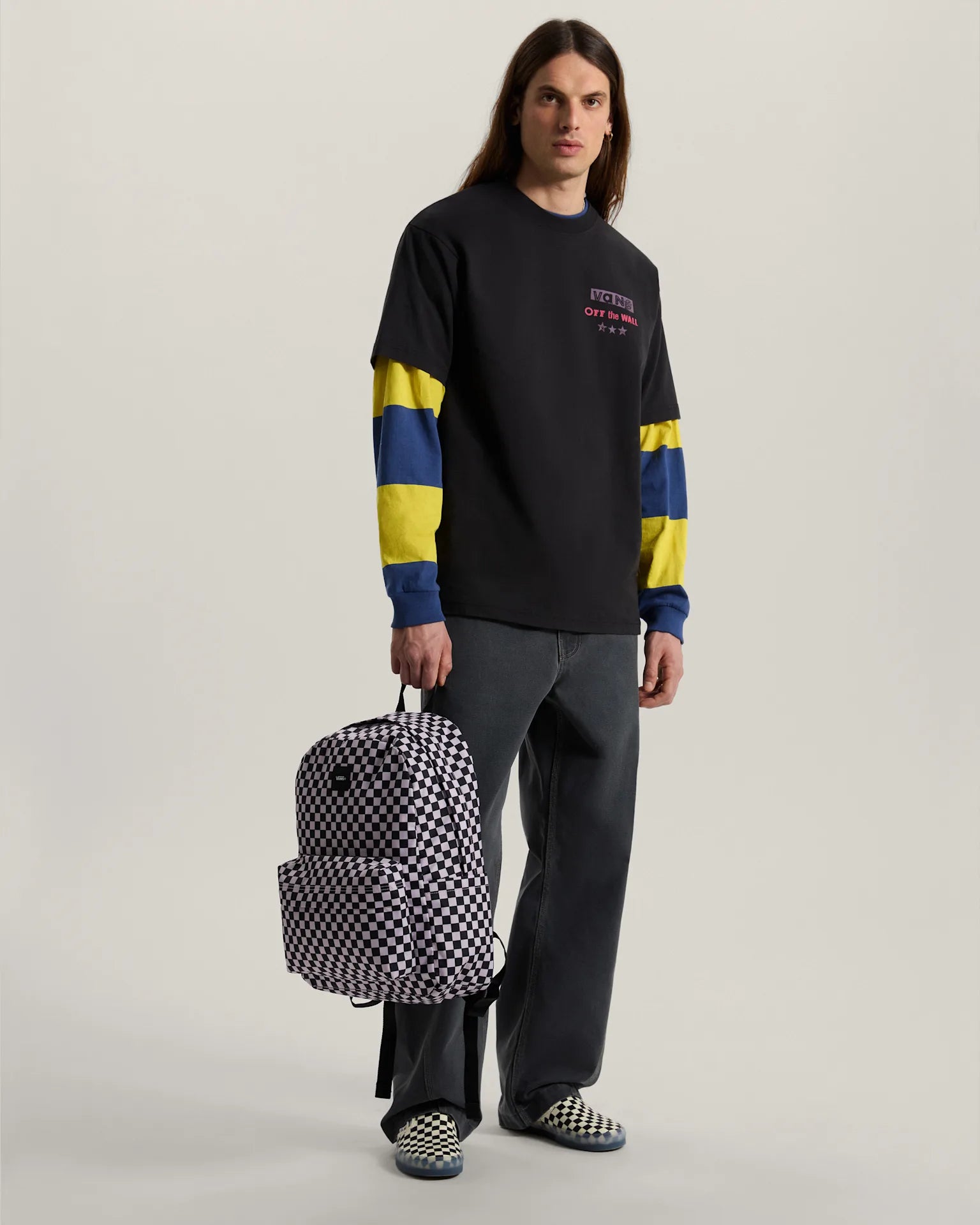 Vans Old Skool Check Backpack Pale Petal Kiegészítő VN000H4XH8H1 - 8