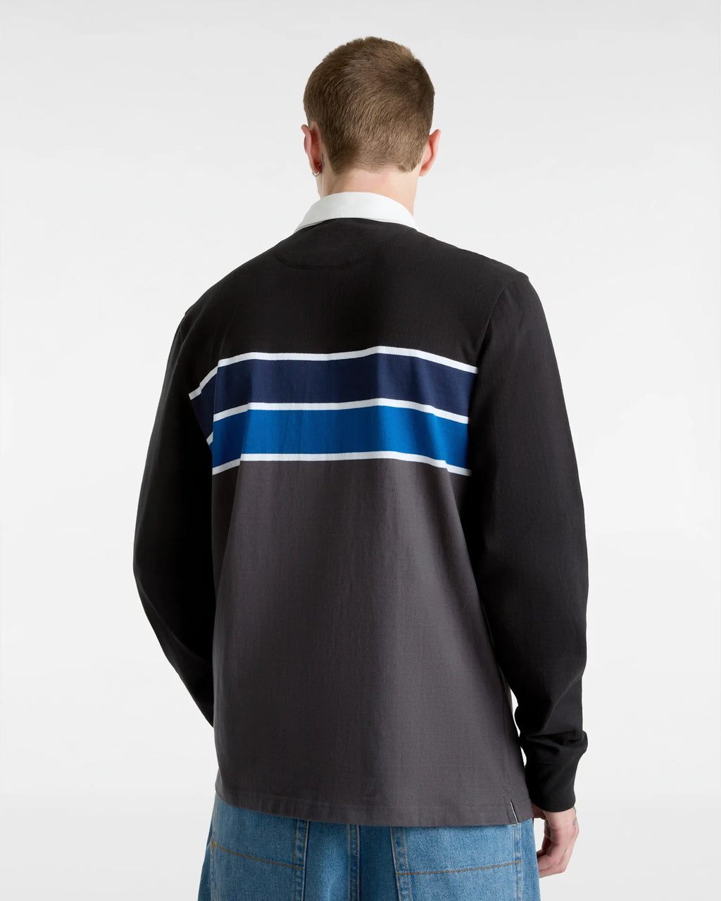 VANS Harrison Rugby LS Knit BLACK/ASPHALT Ing VN000HDZKOU1 - 4