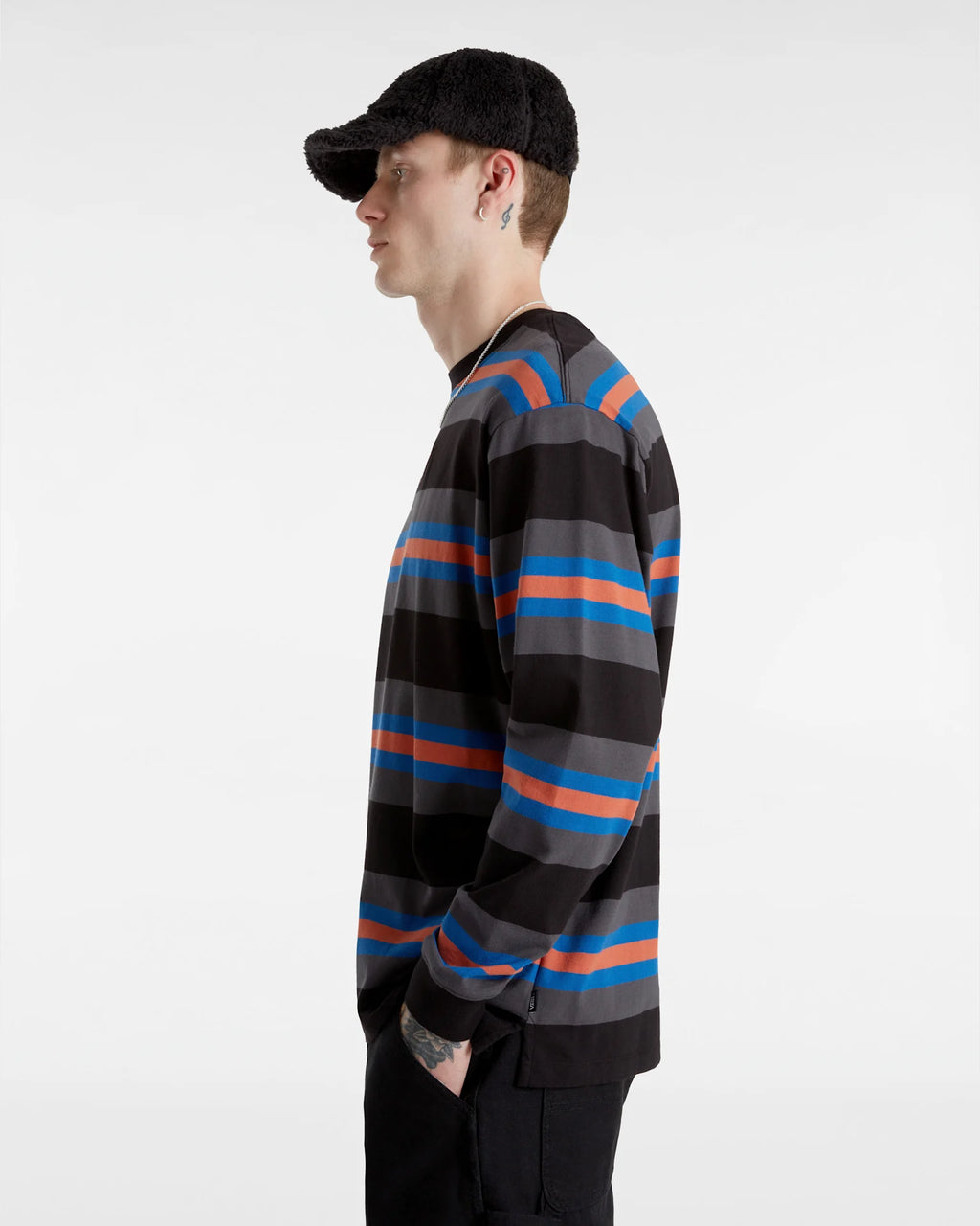 VANS Wilton LS Knit BLACK/ASPHALT Ing VN000HE2KOU1 - 5