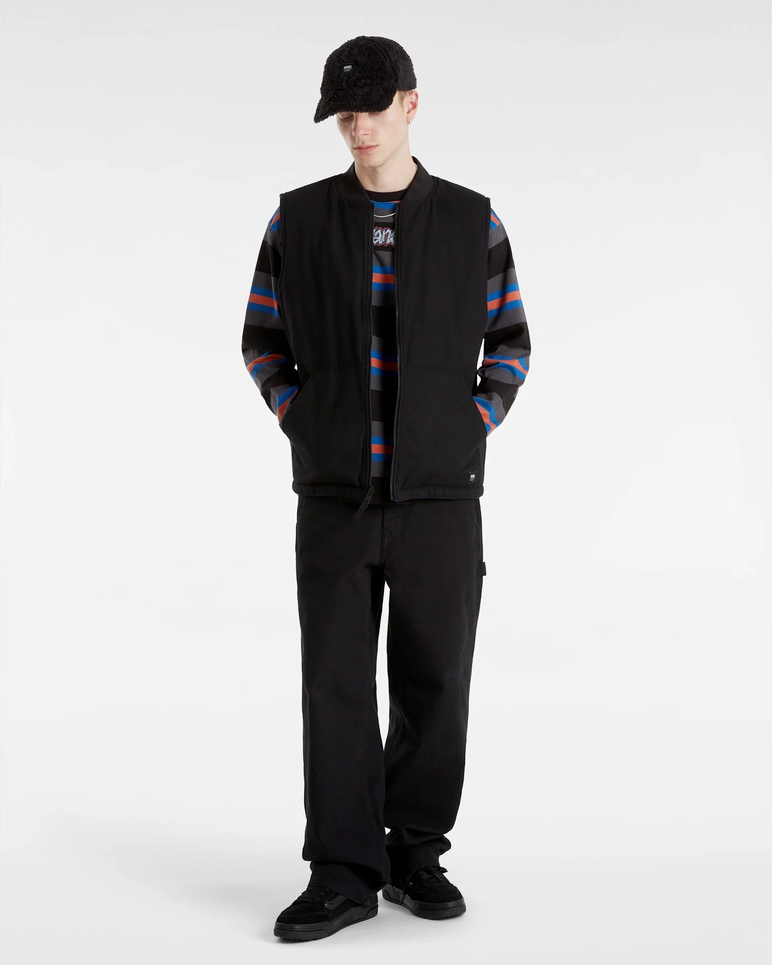 VANS Wilton LS Knit BLACK/ASPHALT Ing VN000HE2KOU1 - 6