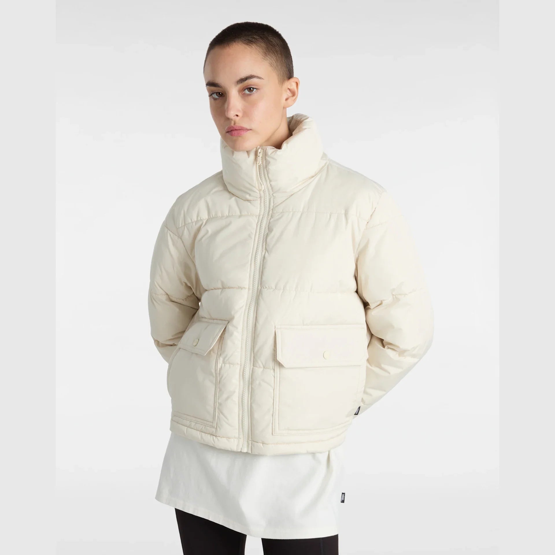 VANS MTE Aubrey Primaloft Puffer turtledove Kabát kép 3