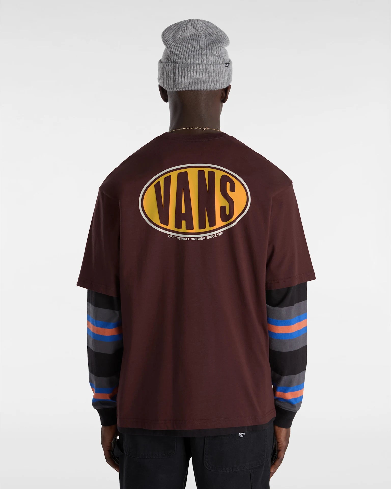 VANS Spray On SS BITTER CHOCOLATE Póló VN000HKC7YO1 - 4