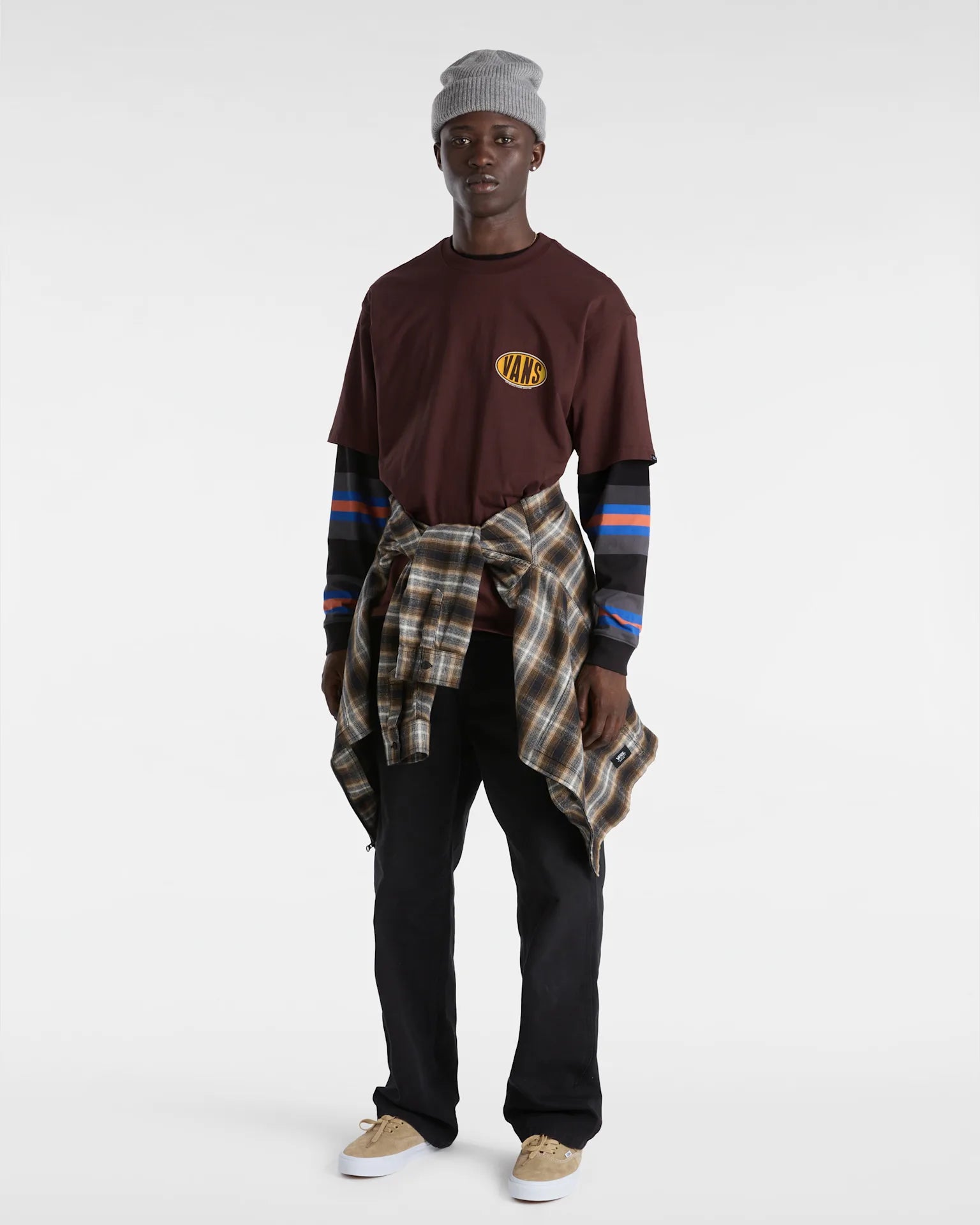 VANS Spray On SS BITTER CHOCOLATE Póló VN000HKC7YO1 - 5