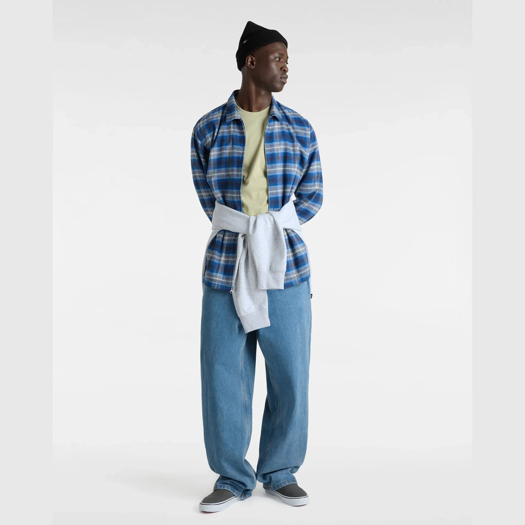 VANS MONTWOOD ZIP FLANNEL DRESS BLUES/TRUE BLUE kép 3