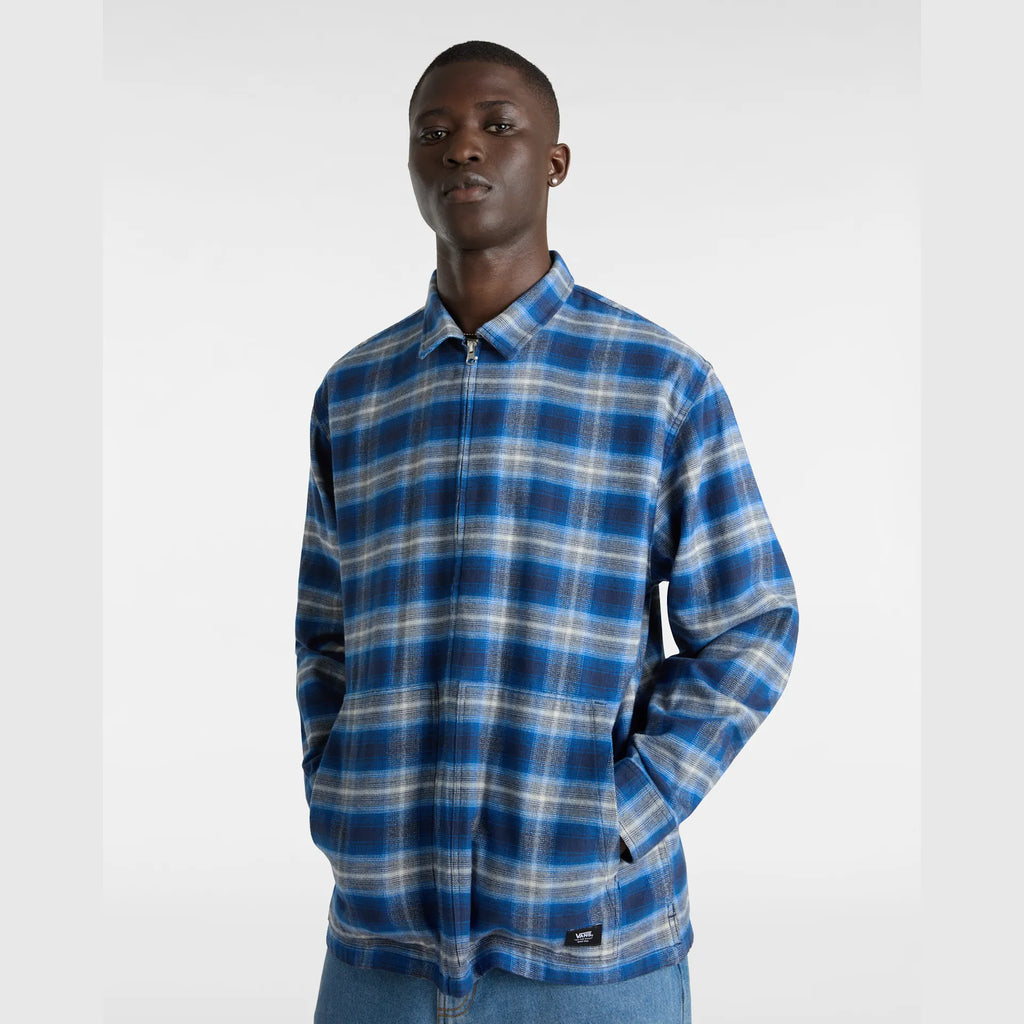 VANS MONTWOOD ZIP FLANNEL DRESS BLUES/TRUE BLUE kép 5