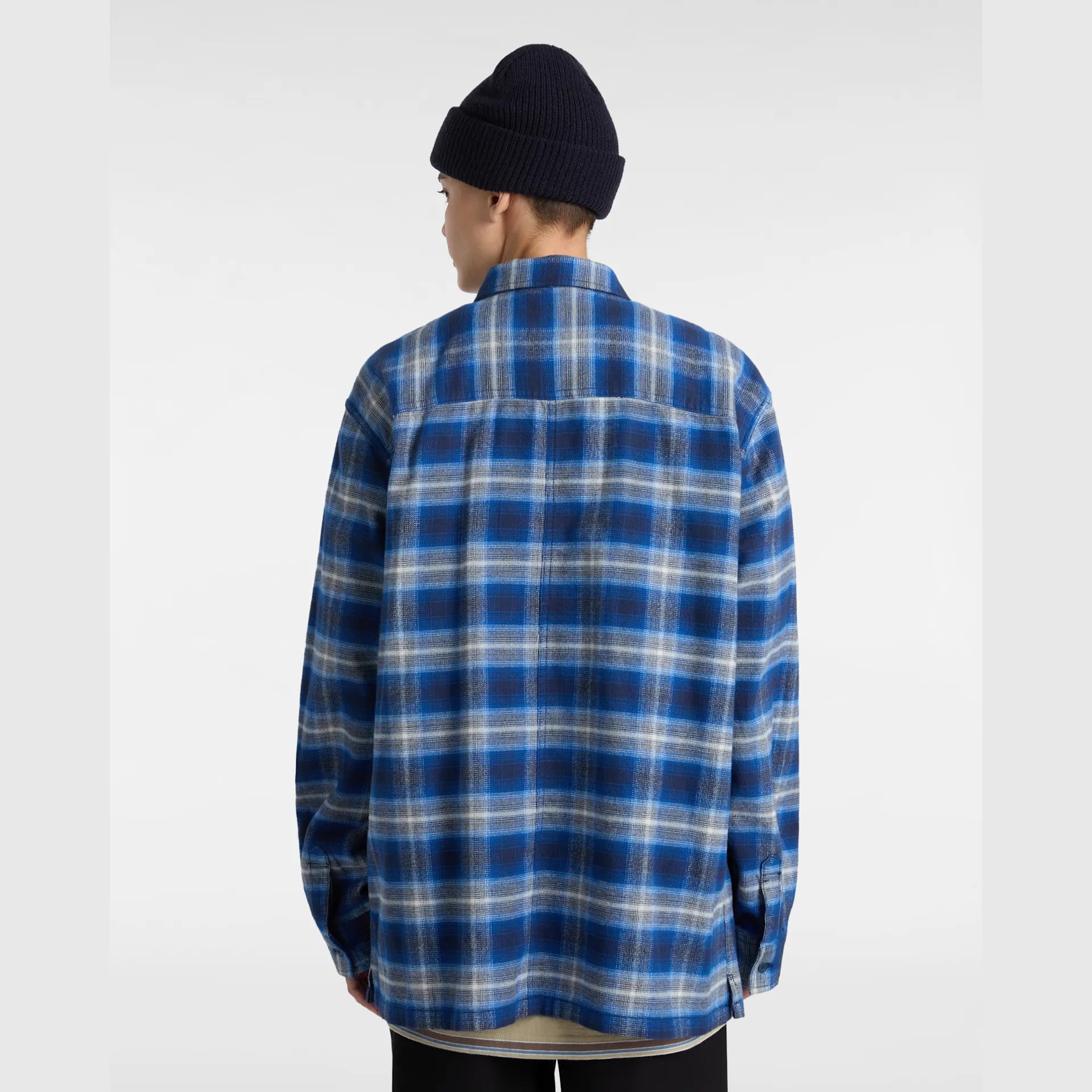 VANS MONTWOOD ZIP FLANNEL DRESS BLUES/TRUE BLUE kép 8