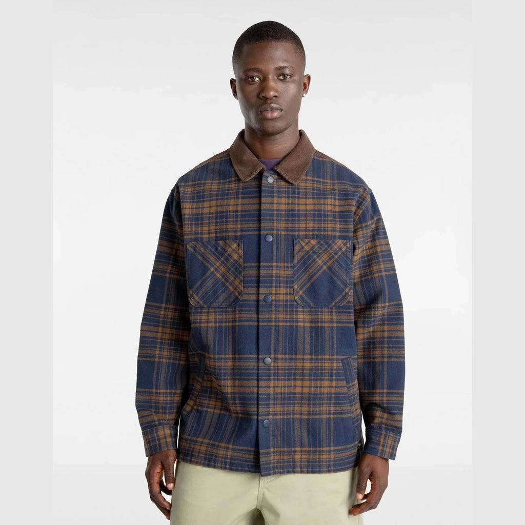 VANS Nelson Heavyweight Shacket DRESS BLUES/SEPIA kép 3