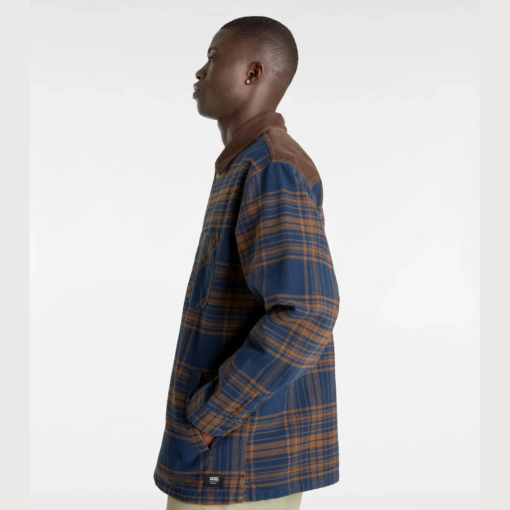 VANS Nelson Heavyweight Shacket DRESS BLUES/SEPIA kép 5