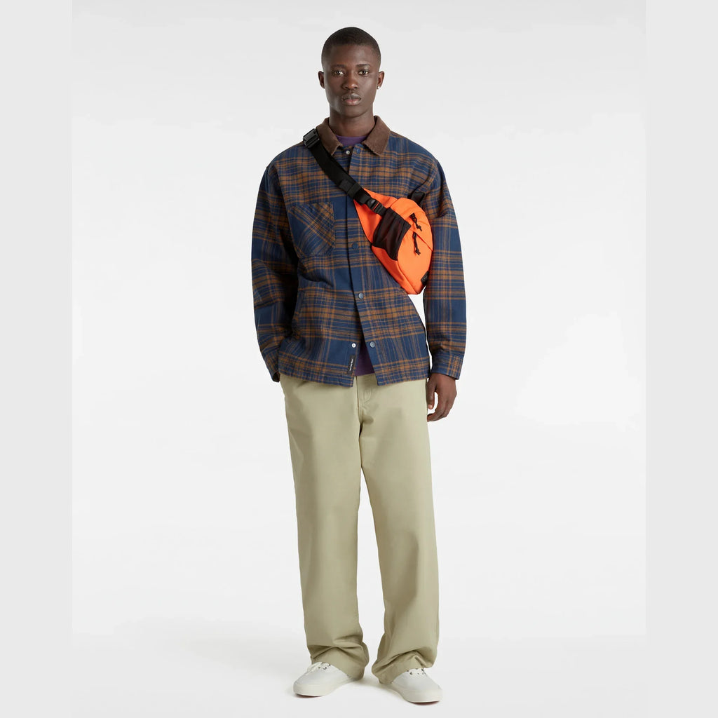 VANS Nelson Heavyweight Shacket DRESS BLUES/SEPIA kép 6