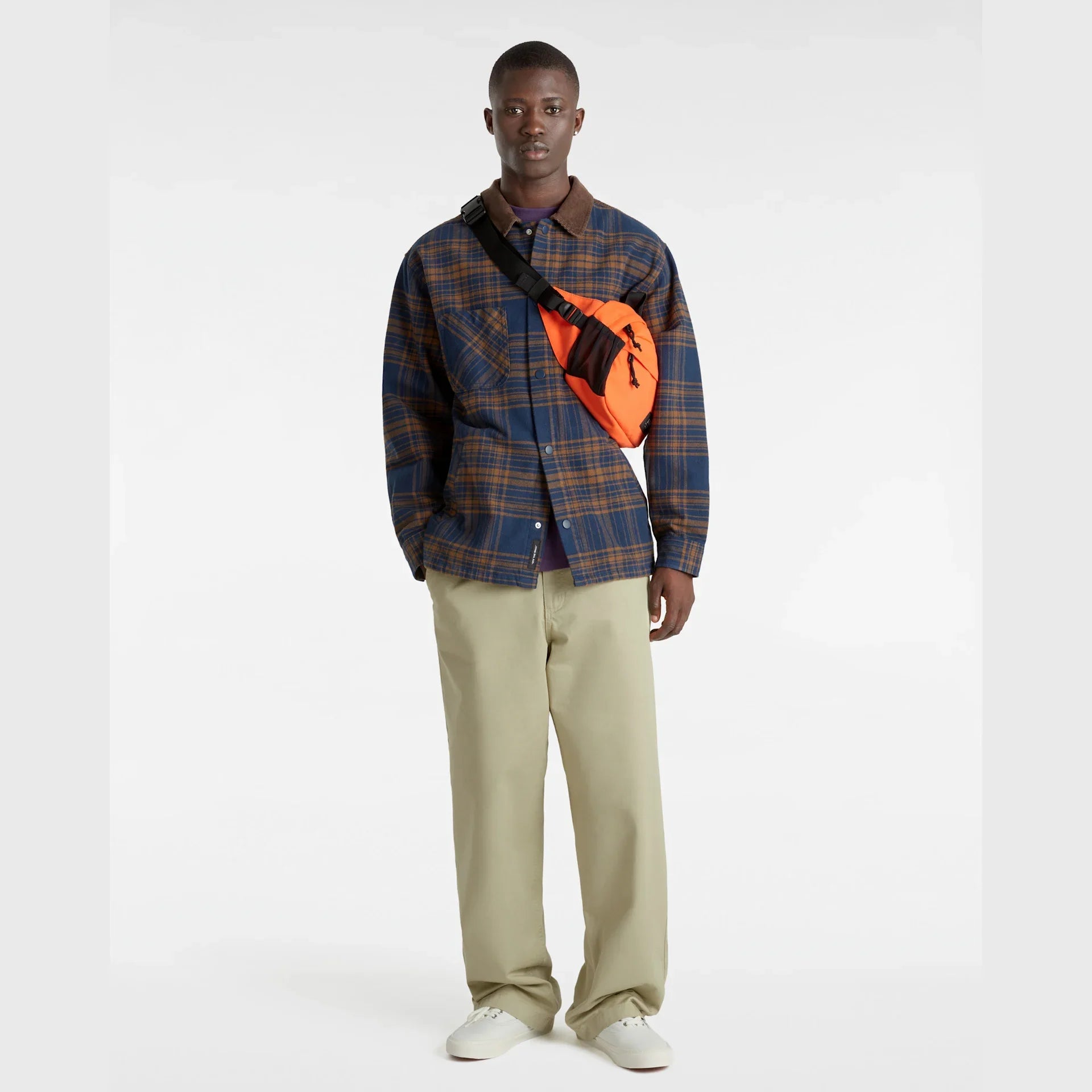 VANS Nelson Heavyweight Shacket DRESS BLUES/SEPIA kép 6