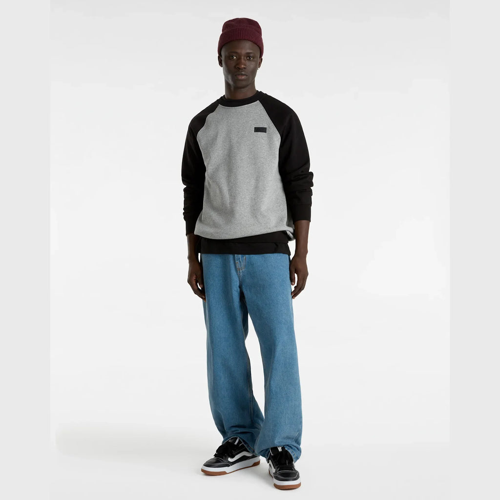 VANS Core Basic Raglan Crew Black/Cement Heather kép 6