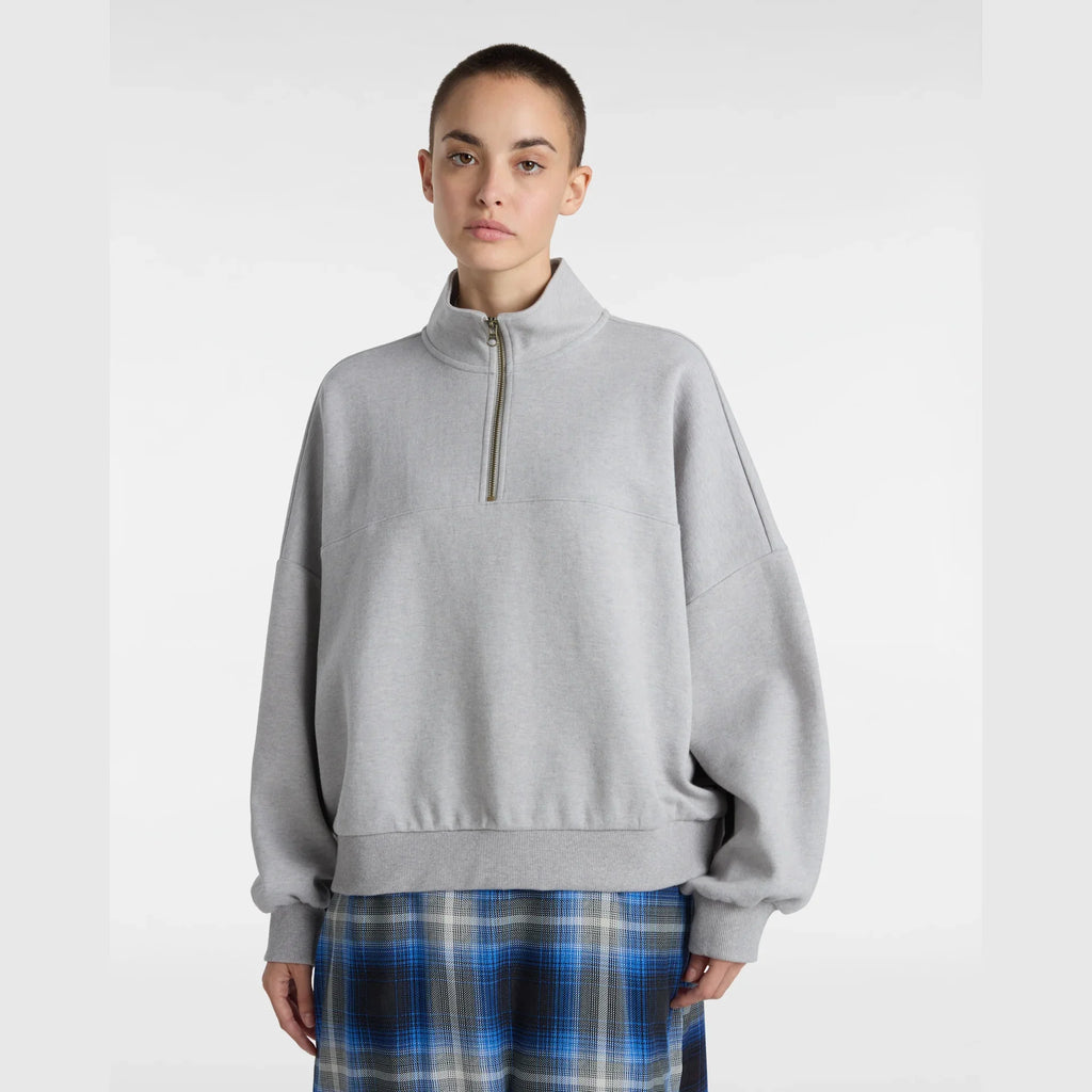 VANS ELEVATED DOUBLE KNIT LOOSE MOCK NECK Cement Heather kép 3