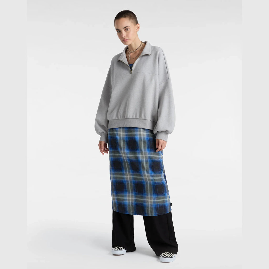 VANS ELEVATED DOUBLE KNIT LOOSE MOCK NECK Cement Heather kép 6
