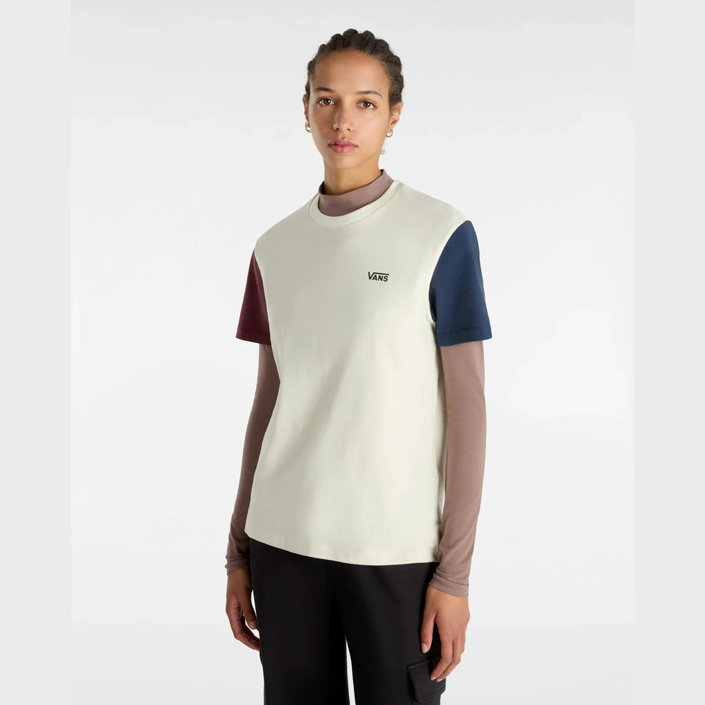 VANS COLORBLOCK BFF TEE TURTLE DOVE/DRESS BLUES kép 3