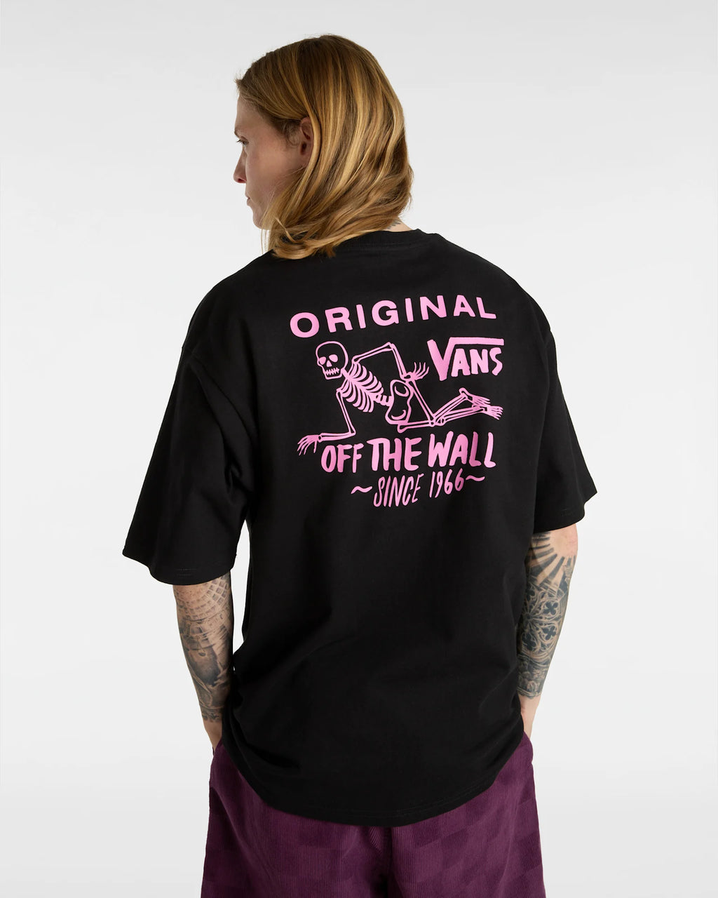 VANS SKELETON POSE LOOSE SS Black Póló VN000JK5BLK1 - 4