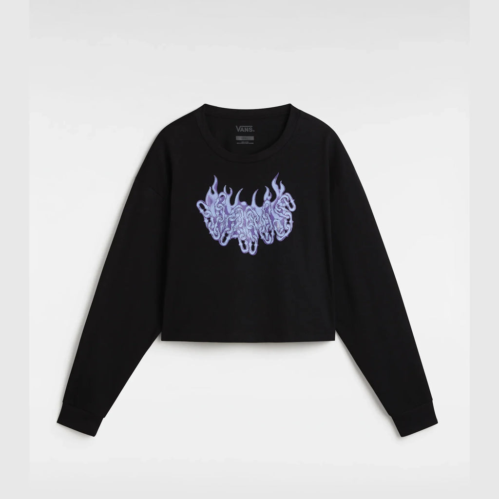 VANS Hot Links LS Relax Crop Black kép 1