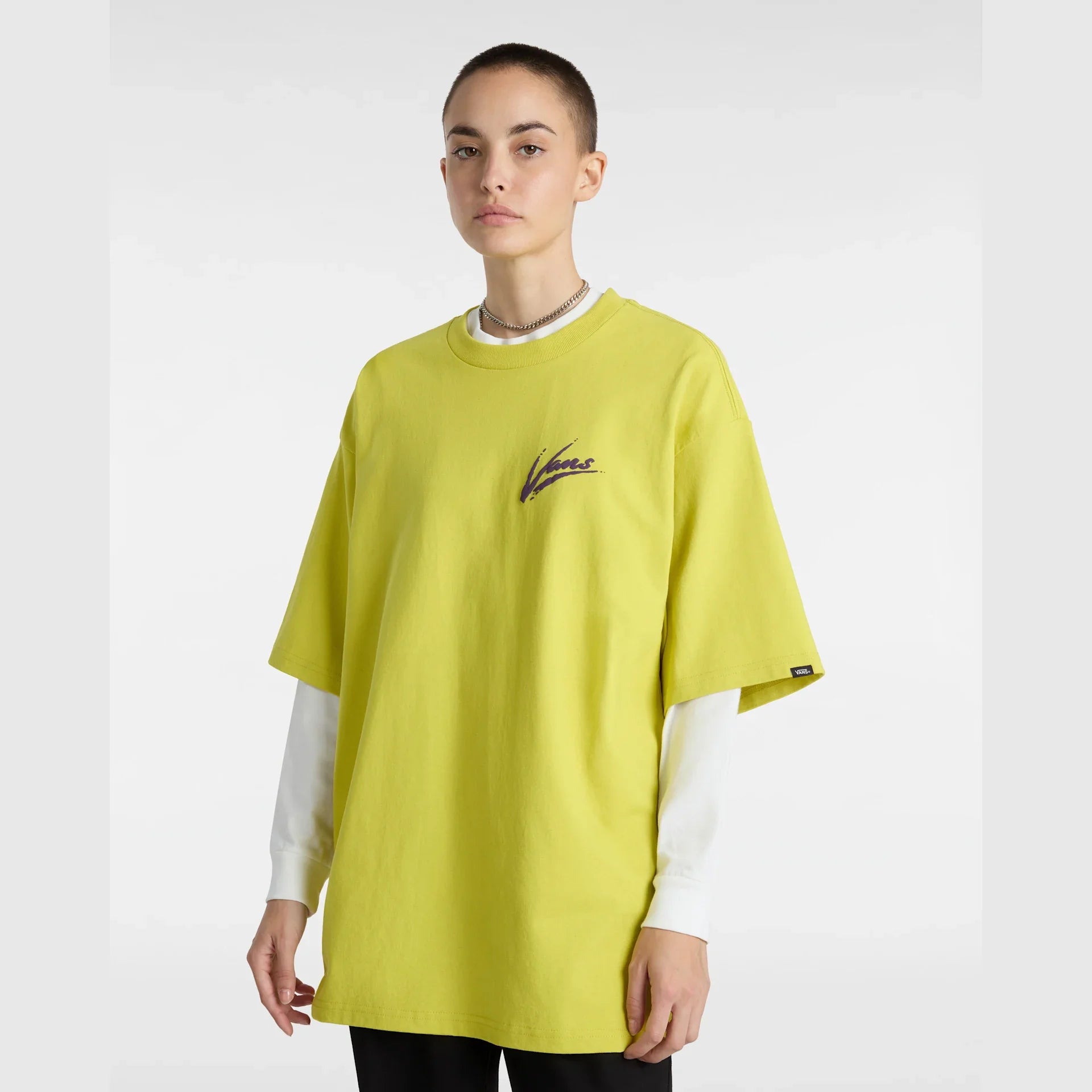 VANS Brush Script LOOSE SS WARM OLIVE kép 6