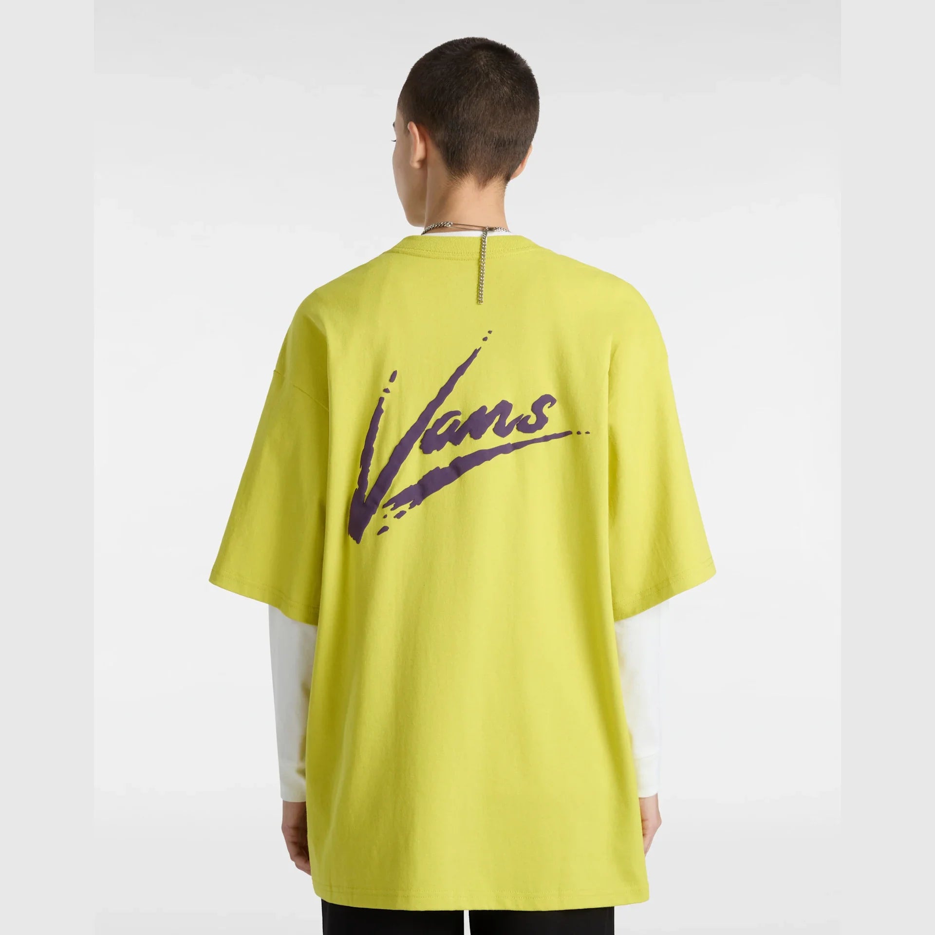 VANS Brush Script LOOSE SS WARM OLIVE kép 8