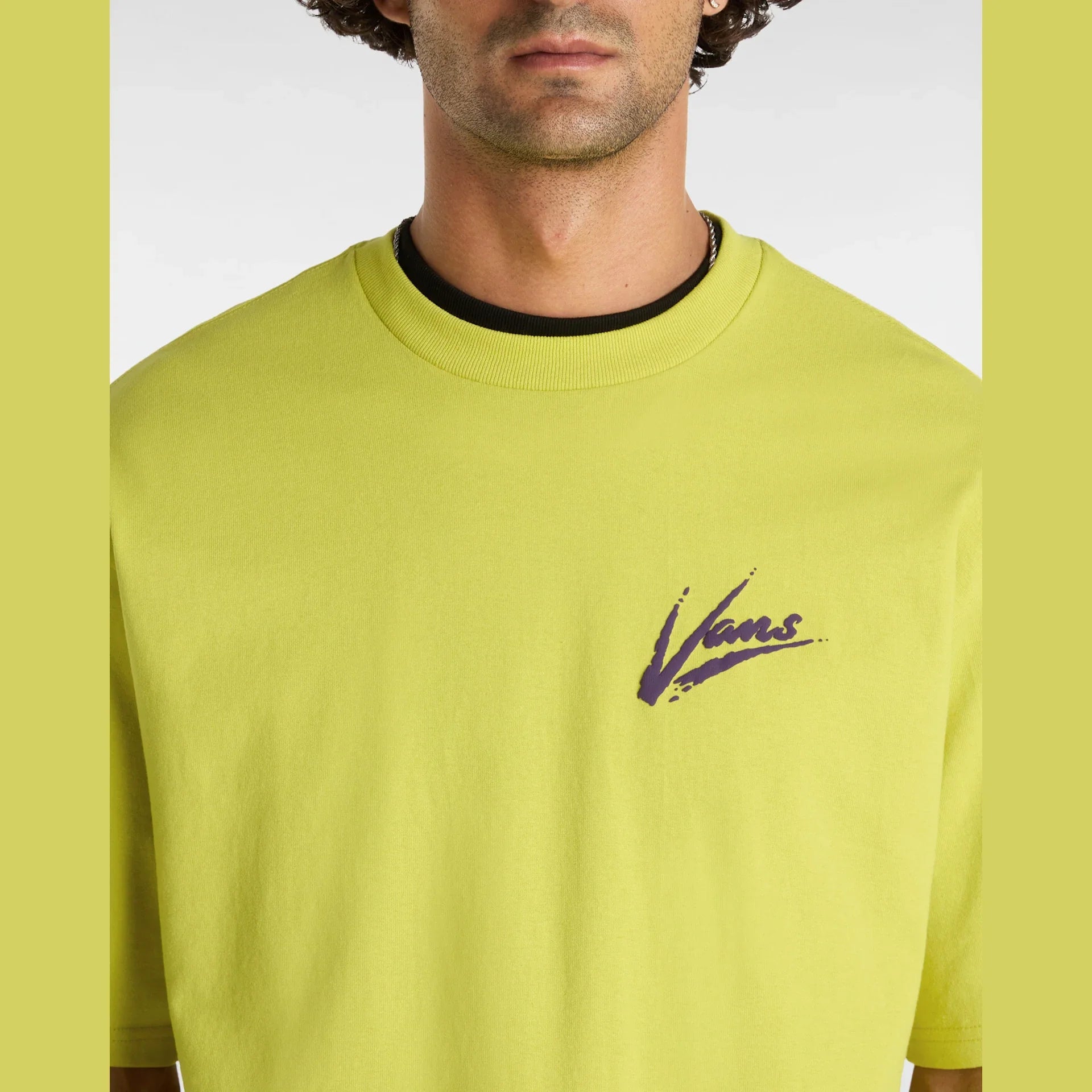 VANS Brush Script LOOSE SS WARM OLIVE kép 9