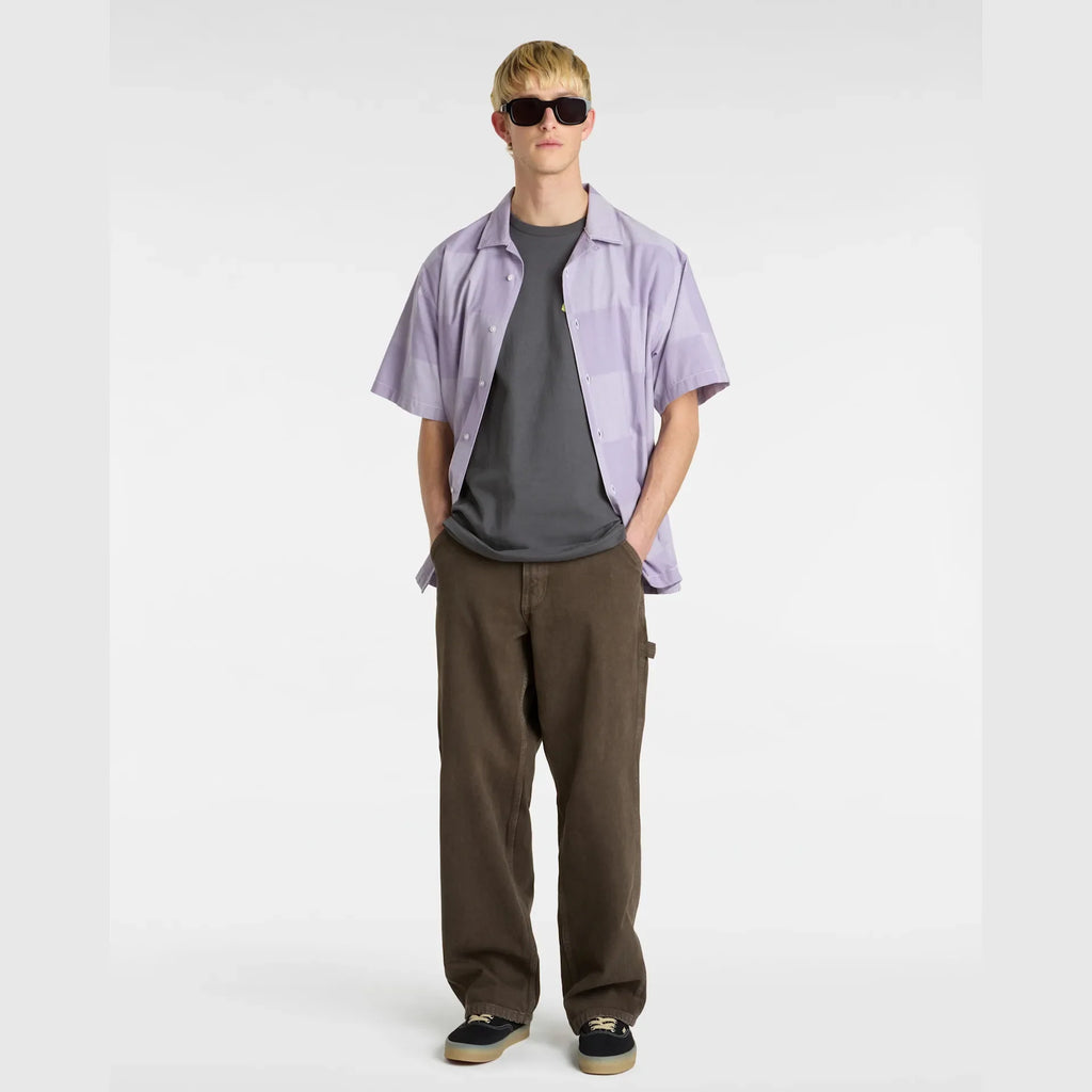 VANS Brush Script LOOSE SS Asphalt/Shadow Lime kép 5