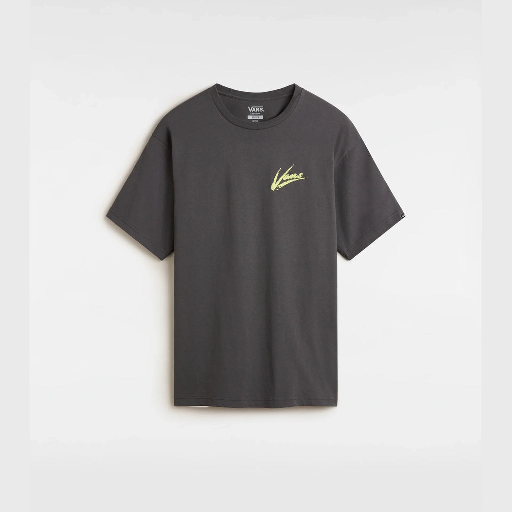 VANS Brush Script LOOSE SS Asphalt/Shadow Lime kép 1