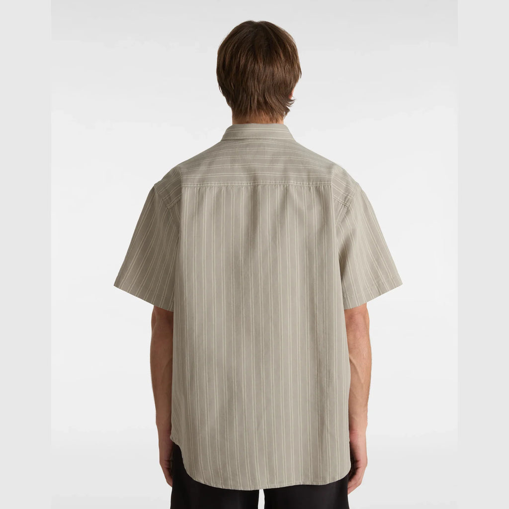 VANS Lawson Stripe SS Woven London Fog/LemonIcing kép 4
