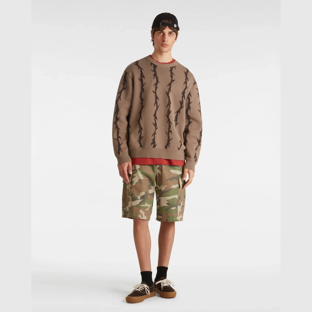 VANS Skate Thorn Crew Sweater Walnut kép 6