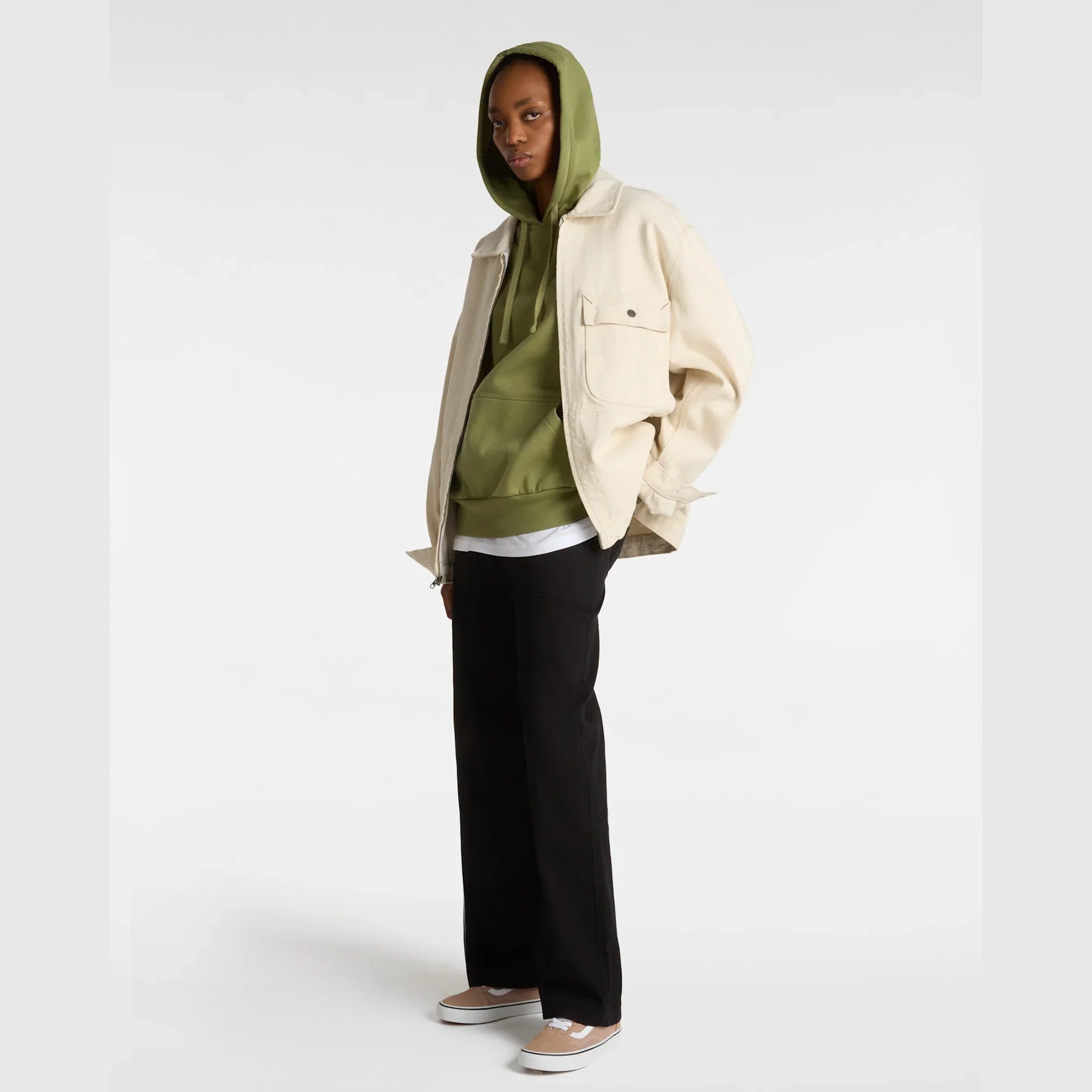 VANS Firemade Bloussant Hoodie LODEN GREEN kép 6