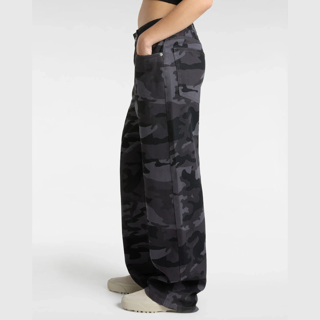 VANS Sirelle Printed Puddle Pants Black/Parisian Night kép 5