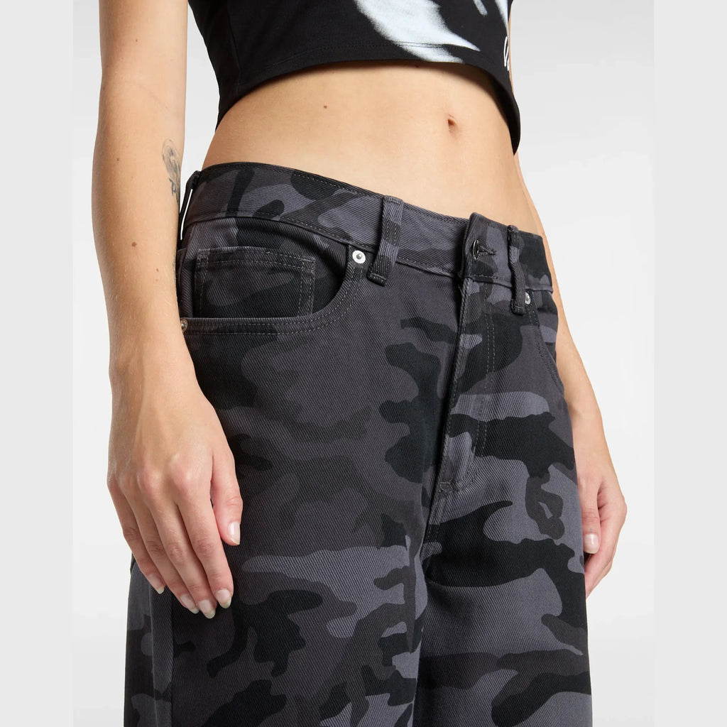 VANS Sirelle Printed Puddle Pants Black/Parisian Night kép 7