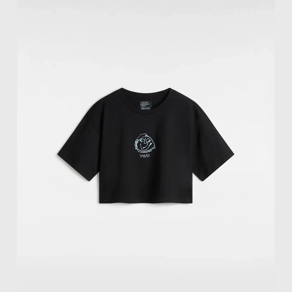 VANS Grinning Face SS Relax Crop Black kép 1