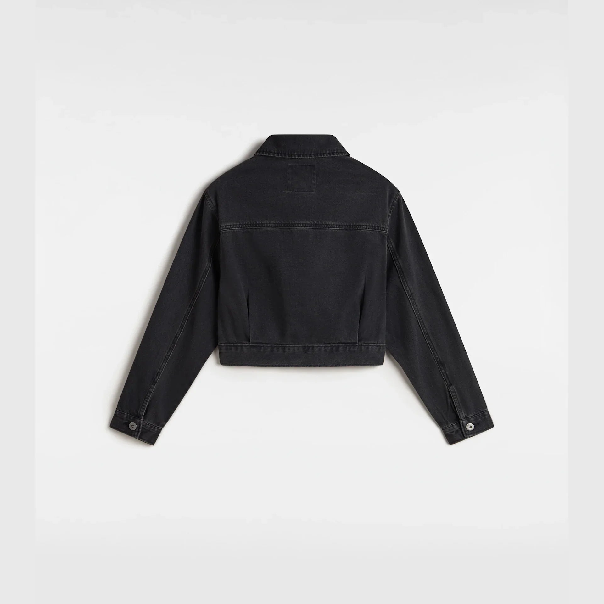 VANS Raynes Denim Crop Trucker Jacket Washed Black kép 2