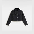 VANS Raynes Denim Crop Trucker Jacket Washed Black kép 1