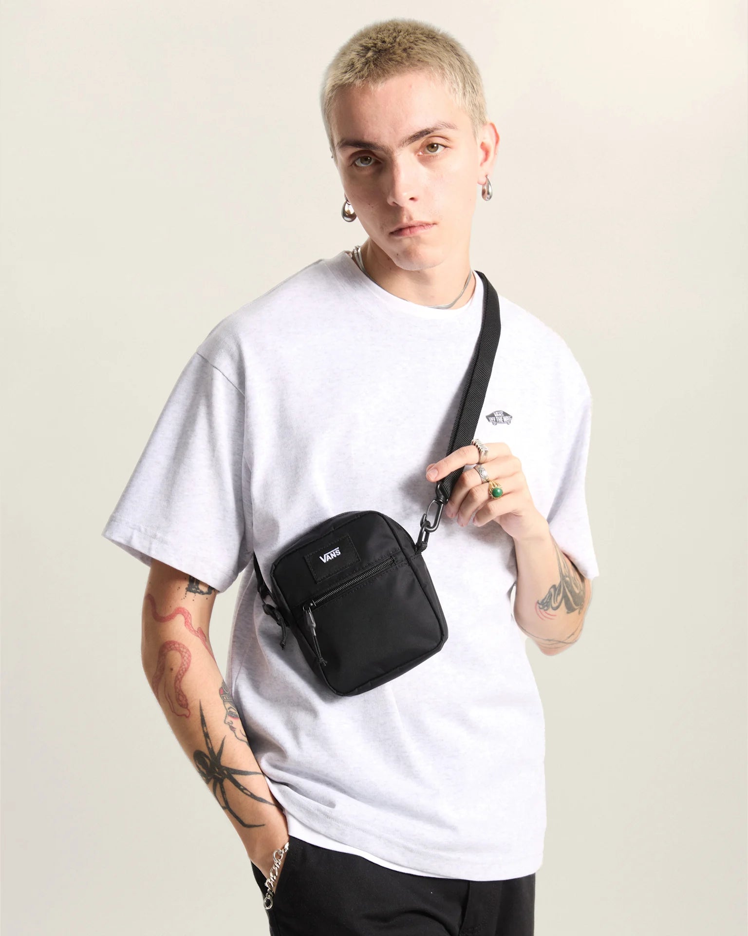 VANS Bail Shoulder Bag Black Oldaltáska VN000MP6BLK1 - 5
