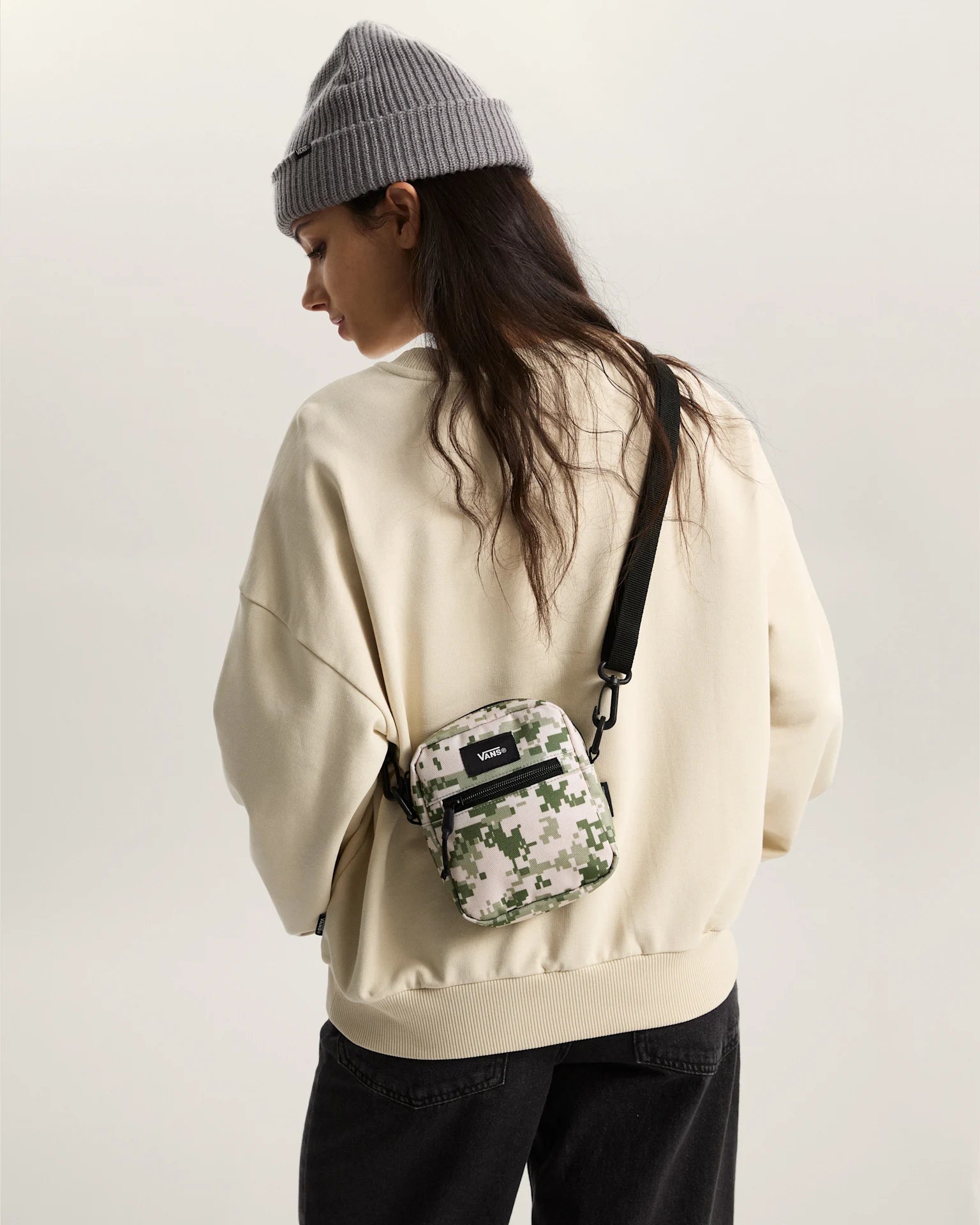 VANS Bail Shoulder Bag Neutral Olive/Marshmallow Oldaltáska VN000MP6GCY1 - 5