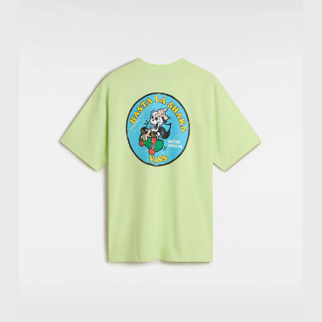 VANS SKULL LA SHAKA LOOSE SS SHADOW LIME kép 2