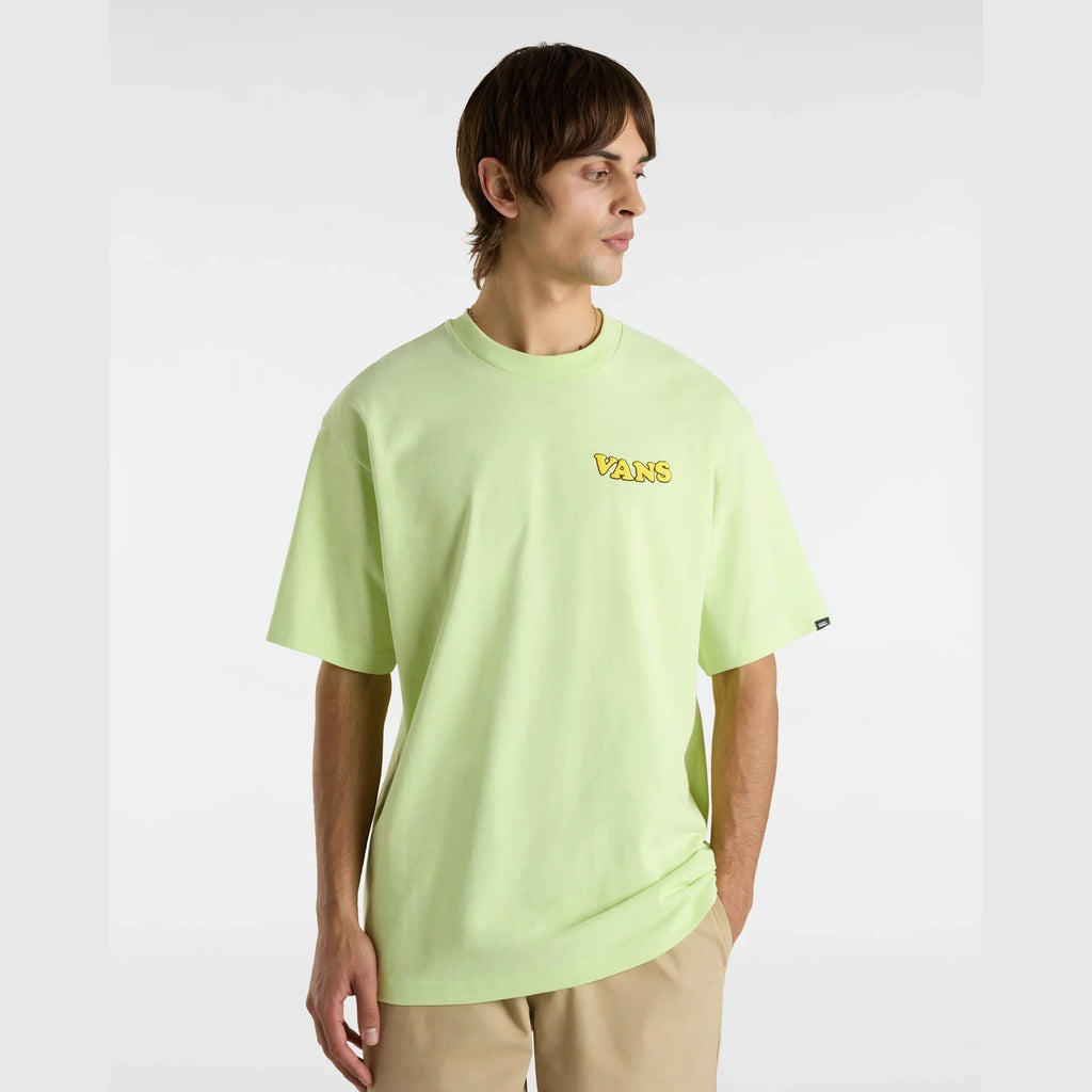 VANS SKULL LA SHAKA LOOSE SS SHADOW LIME kép 3