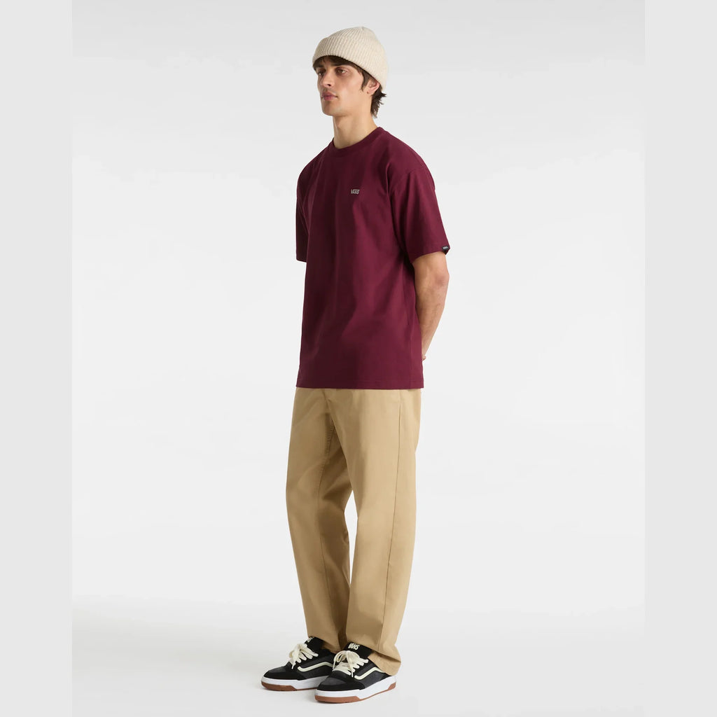 VANS LEFT CHEST II LOOSE SS Burgundy Póló kép 5