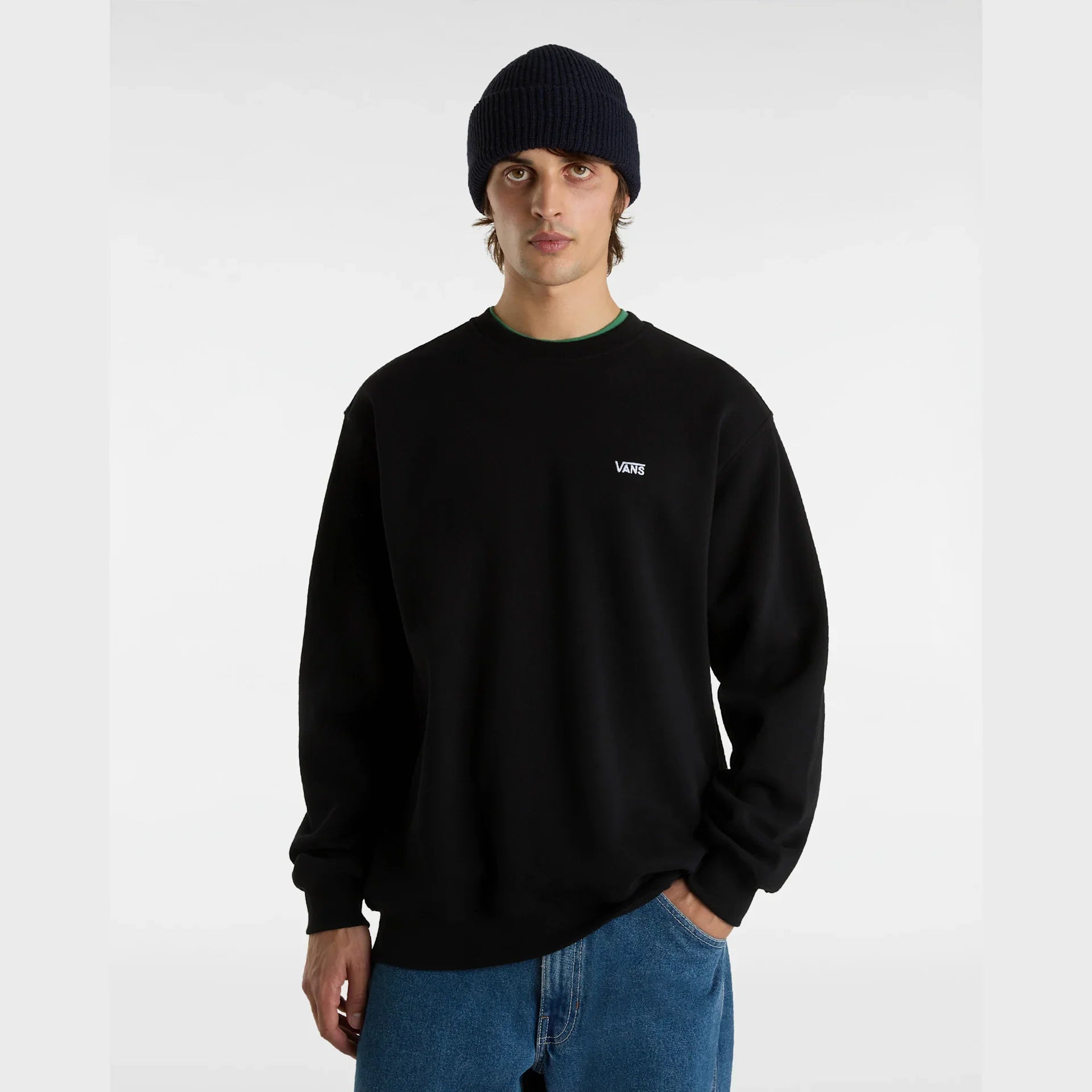 VANS LEFT CHEST II LOOSE CREW Black Póló kép 3