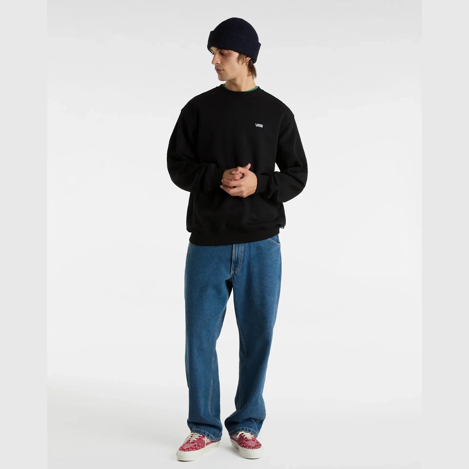 VANS LEFT CHEST II LOOSE CREW Black Póló kép 5