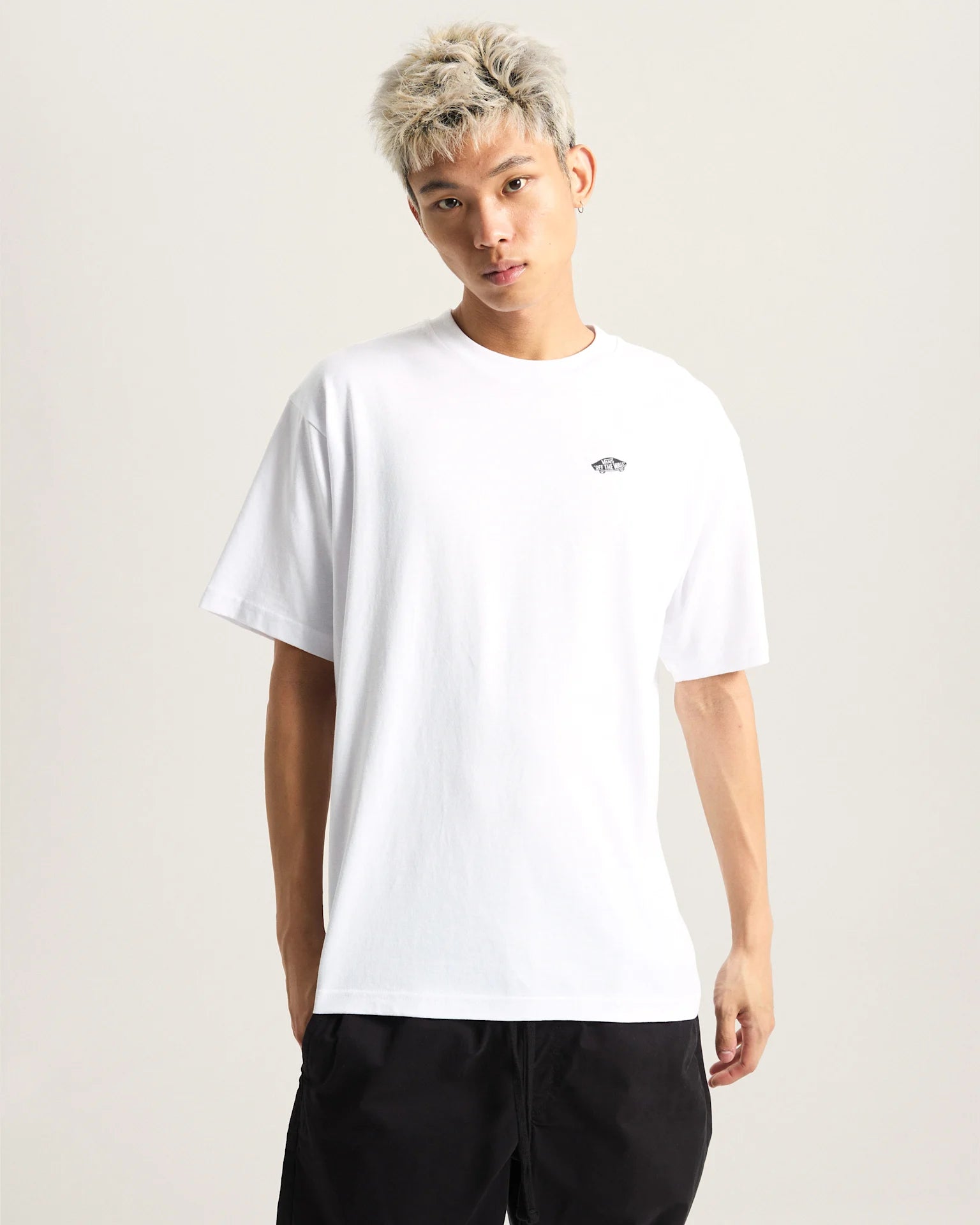 Vans STYLE 76 II LOOSE SS TEE White/Black Textil VN000P50YB21 - 3