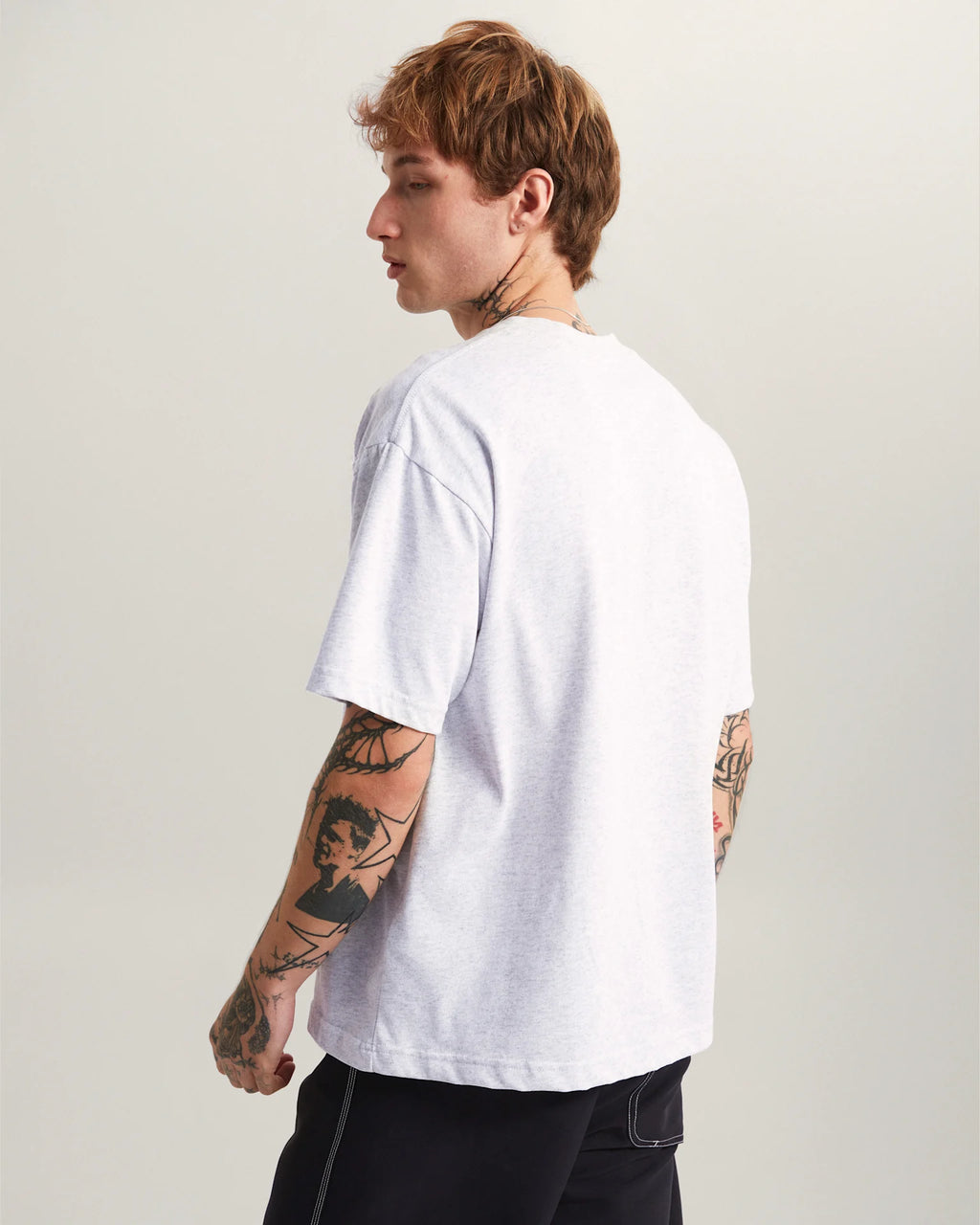 VANS SALTON LOOSE SS Light Grey Heather Póló VN000P561QI1 - 4