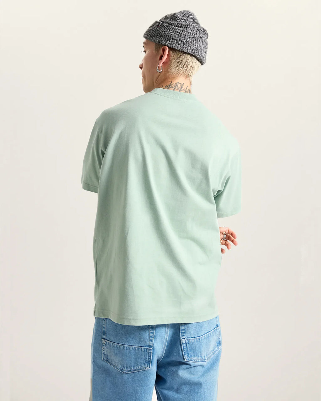 VANS SALTON LOOSE SS Gray Olive Póló kép 2