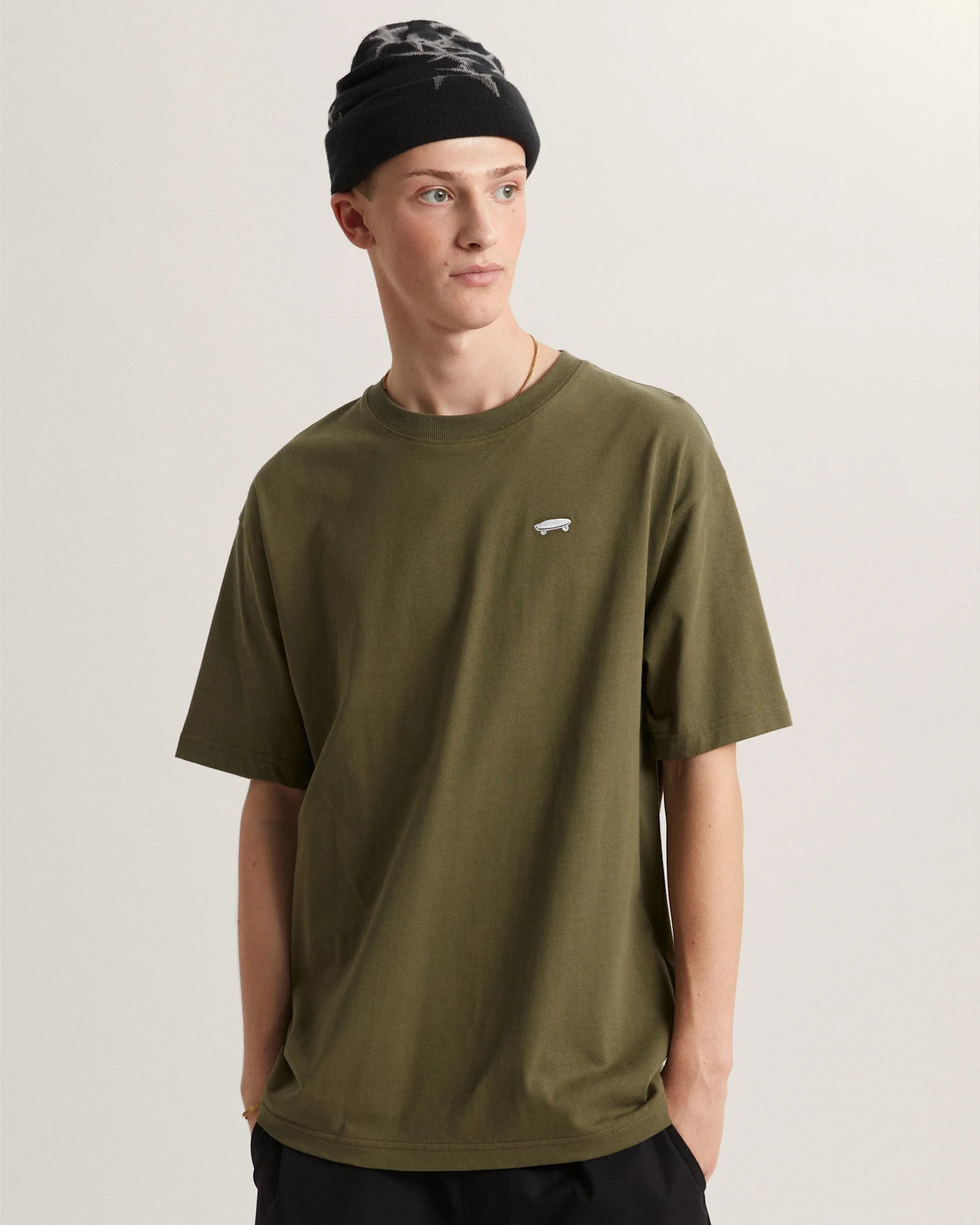 VANS SALTON LOOSE SS Mossy Olive Póló VN000P56FR11 - 3