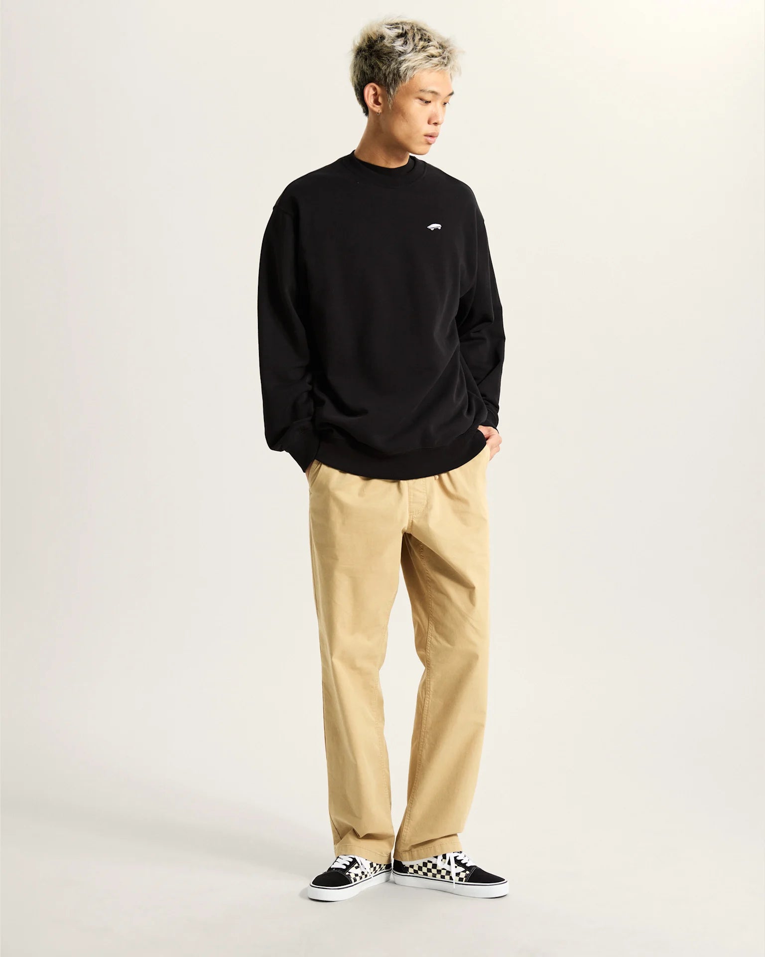 VANS SALTON LOOSE FT CREW Black Pulóver VN000P59BLK1 - 5