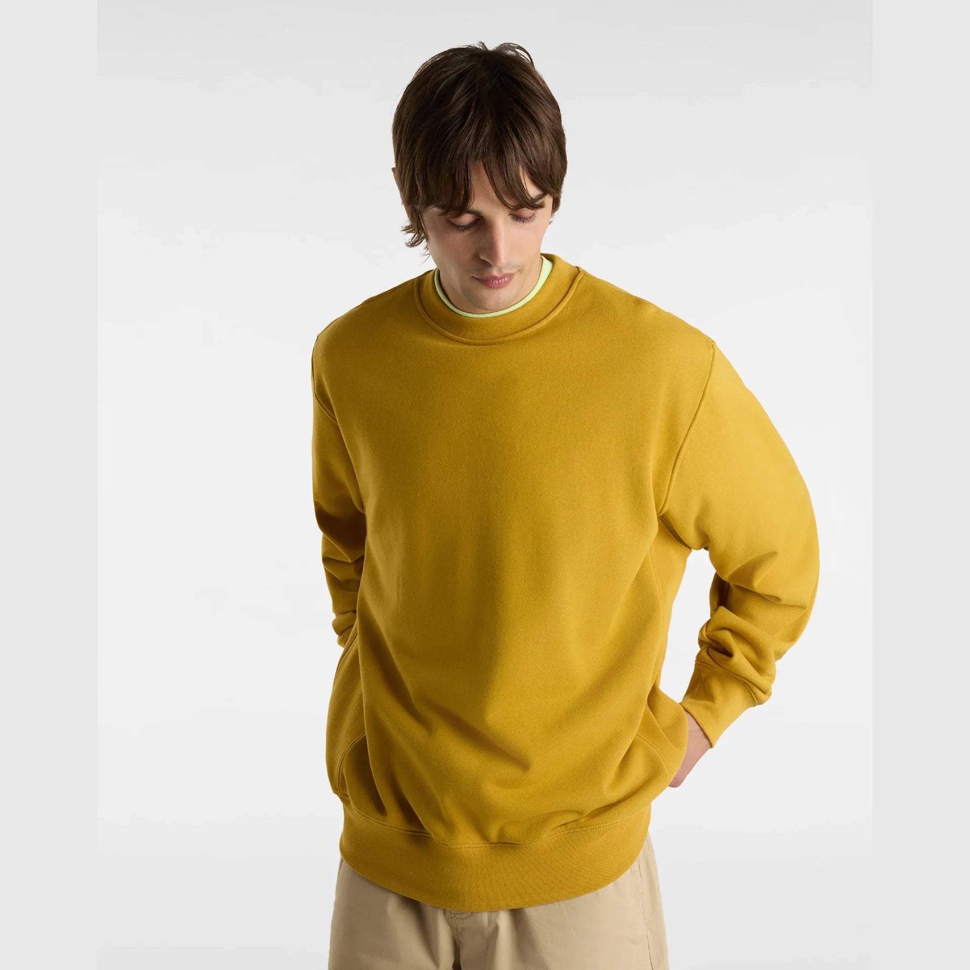 VANS Original Standards Crew HARVEST GOLD Pulóver kép 3
