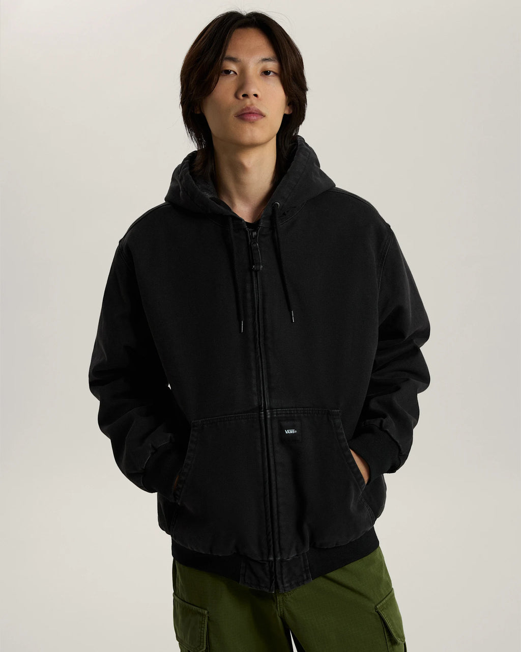 Vans Workwear Canvas Full Zip Jacket Black VN000P79BLK1 - 3