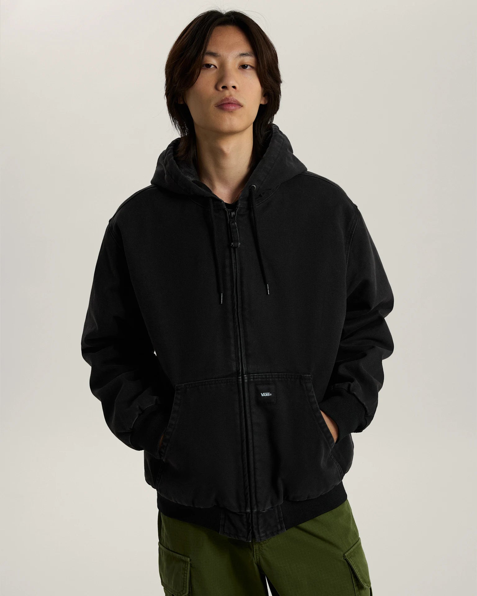 Vans Workwear Canvas Full Zip Jacket Black VN000P79BLK1 - 3