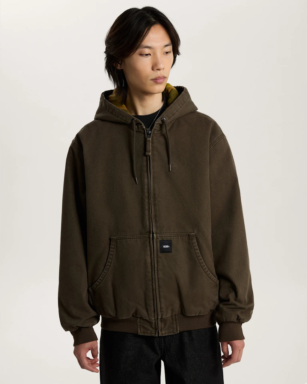 Vans Workwear Canvas Full Zip Jacket Coal Brown VN000P79EMP1 - 3