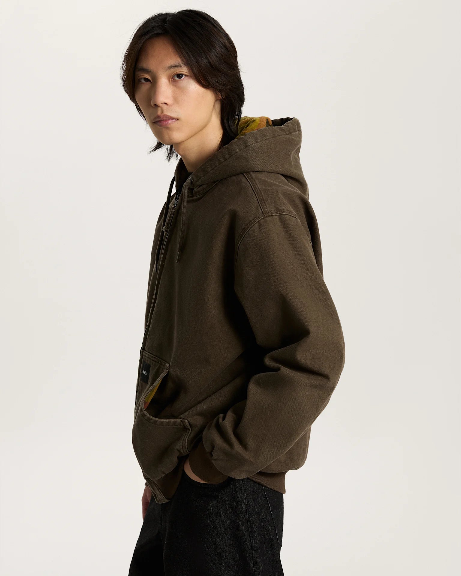 Vans Workwear Canvas Full Zip Jacket Coal Brown VN000P79EMP1 - 5